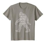 Bigfoot Yeti Sasquatch Funny Word Cloud Gift T-Shirt