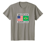 BRAZIL AMERICA Flags special T Shirt for Brazilian Americans