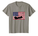 Patriotic CH-47 Chinook Helicopter American flag t-shirt
