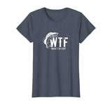 WTF Where's The Fish Men's Funny Fishing T-Shirt