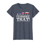 Funny BBQ Shirt I'd Smoke That Meat Pitmaster Grill Gift T-Shirt
