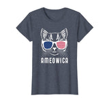Ameowica America Pun USA American Flag Cat Shirt