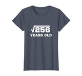 Square Root 256 T-Shirt | Happy 16th Birthday for Age 16 Six