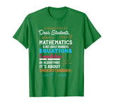 T-Shirt For Math Teacher. Gift Ideas For Parents From Son.