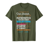 T-Shirt For Math Teacher. Gift Ideas For Parents From Son.