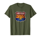 Arizona State Flag Highway Shield T-Shirt