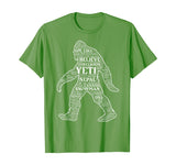Bigfoot Yeti Sasquatch Funny Word Cloud Gift T-Shirt