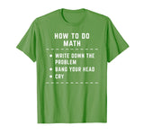 Funny How To Do Math Shirt For Men Women Funny Math Teacher T-Shirt