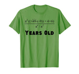 70 Years Old Algebra Equation Funny 70th Birthday Math Shirt