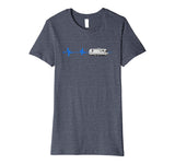 A Great Airstream t-shirt with a blue neon heartbeat!!