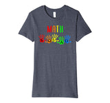 Back To School Math Teacher Squad Handprints T-Shirt