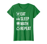 Funny Eat Sleep Math Repeat TShirt