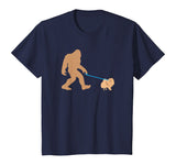 Bigfoot Walking Pomeranian Dog Funny Sasquatch Gift T-Shirt