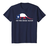 Funny Armadillo Shirt On the Road Again Texas Flag Gift