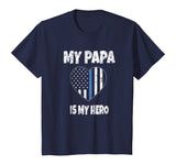 My Papa Is My Hero T-Shirt Police Grandson Granddaughter