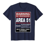 Alien T Shirt Area 51 Warning Sign Las Vegas NV Gift T-Shirt