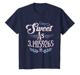 Pi Day Shirt Sweet As Pi Math Gift Kids Womens Mens Grunge
