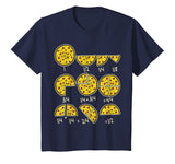 Pizza Salami Cheese Quick Math Fractions Math Teacher T-Shirt