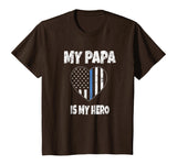 My Papa Is My Hero T-Shirt Police Grandson Granddaughter