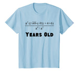 70 Years Old Algebra Equation Funny 70th Birthday Math Shirt