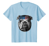 American Bulldog America Flag T shirt