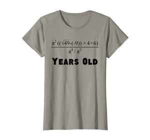 70 Years Old Algebra Equation Funny 70th Birthday Math Shirt
