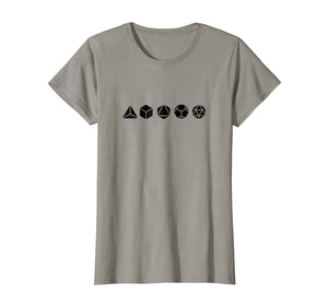 Platonic Solids Math Mathematics Sacred Geometry 3D Shirt