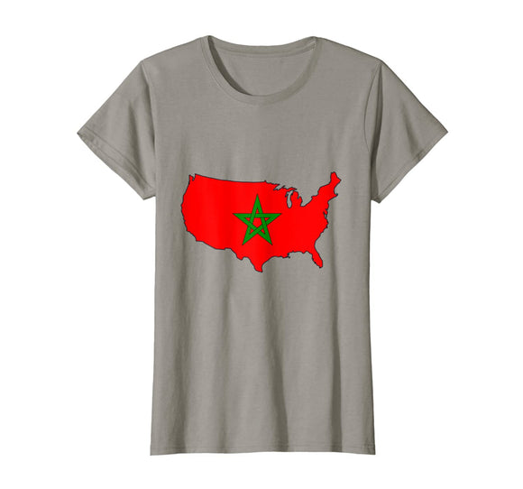 Moorish American T-Shirt America Amexem Moroccan Flag Tee