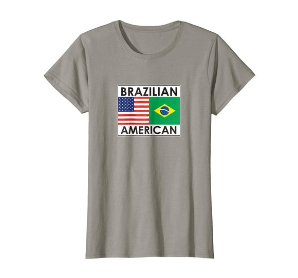 BRAZIL AMERICA Flags special T Shirt for Brazilian Americans
