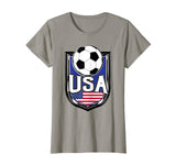 USA Soccer Ball T-Shirt | American Flag Football Tee