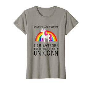 Womens Unicorns are Awesome Funny T-Shirt I'm a Unicorn Rainbow Tee