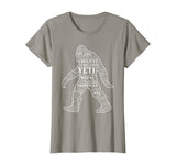 Bigfoot Yeti Sasquatch Funny Word Cloud Gift T-Shirt