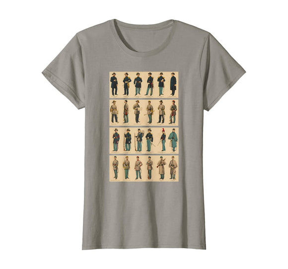 Civil War Uniform Shirt-Vintage Military History Dress Guide T-Shirt