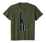 Delaware State Police Shirt Thin Blue Line Flag Shirt