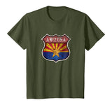 Arizona State Flag Highway Shield T-Shirt