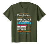 T-Shirt For Math Teacher. Gift Ideas For Parents From Son.