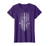 Thin Blue Line - Scales of Justice T-Shirt