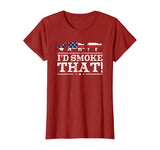 Funny BBQ Shirt I'd Smoke That Meat Pitmaster Grill Gift T-Shirt