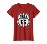 Tulsa Oklahoma Historic Route 66 Distressed Graphic T Shirt