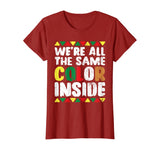 We're All The Same Color Inside T Shirt History Month Pride