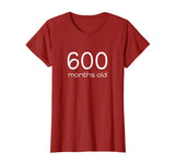 Funny 600 Months Old 50th Birthday T-Shirt Math Geek Gift