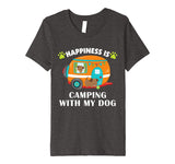 Camping with my Dog Camper Fishing Hunting Campfire Premium T-Shirt