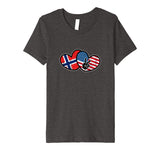 Norwegian American - Heart and National Flags