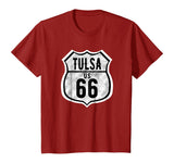 Tulsa Oklahoma Historic Route 66 Distressed Graphic T Shirt