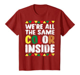 We're All The Same Color Inside T Shirt History Month Pride