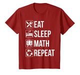 Funny Eat Sleep Math Repeat TShirt