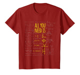 All You Need Is Love Math T shirt - Math Equation T Shirt