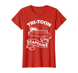 Tri-Toon Captain Funny TriToon Boating Pontoon Boat T-Shirt
