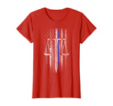 Thin Blue Line - Scales of Justice T-Shirt