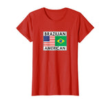 BRAZIL AMERICA Flags special T Shirt for Brazilian Americans